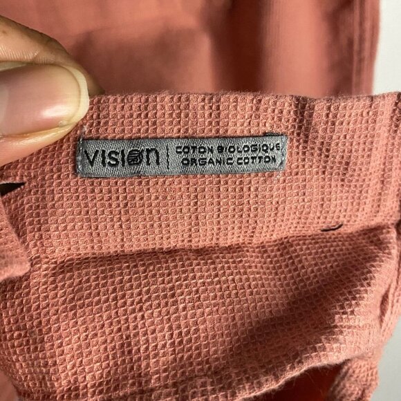 DJab Men's Coral Button-Down 100% Organic Cotton Short Sleeve Shirt - Picture 8 of 8